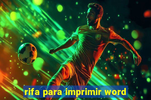 rifa para imprimir word